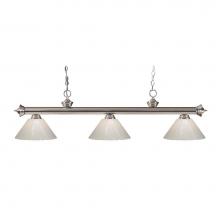 Z-Lite 200-3BN-PWH - 3 Light Billiard