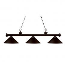 Z-Lite 200-3BRZ-MBRZ - 3 Light Billiard