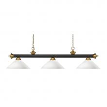 Z-Lite 200-3BRZ+SG-AMO14 - 3 Light Billiard