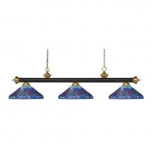 Z-Lite 200-3BRZ+SG-D16-1 - 3 Light Billiard