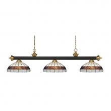 Z-Lite 200-3BRZ+SG-F14-1 - 3 Light Billiard