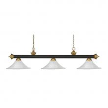 Z-Lite 200-3BRZ+SG-FWM16 - 3 Light Billiard