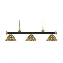 Z-Lite 200-3BRZ+SG-R14A - 3 Light Billiard