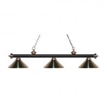 Z-Lite 200-3MB+AC-MBN - 3 Light Billiard