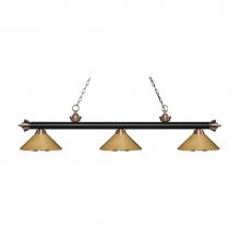 Z-Lite 200-3MB+AC-MPB - 3 Light Billiard