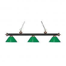 Z-Lite 200-3MB+AC-PGR - 3 Light Billiard