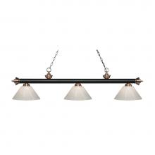 Z-Lite 200-3MB+AC-PWH - 3 Light Billiard