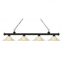 Z-Lite 200-4BRZ-FGM16 - 4 Light Billiard