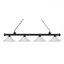 Z-Lite 200-4BRZ-FWM16 - 4 Light Billiard