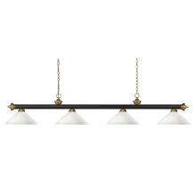 Z-Lite 200-4BRZ+SG-AMO14 - 4 Light Billiard