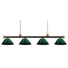 Z-Lite 200-4BRZ+SG-ARG - 4 Light Billiard