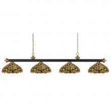 Z-Lite 200-4BRZ+SG-C14 - 4 Light Billiard