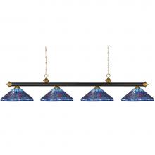 Z-Lite 200-4BRZ+SG-D16-1 - 4 Light Billiard