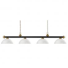 Z-Lite 200-4BRZ+SG-DMO14 - 4 Light Billiard