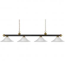 Z-Lite 200-4BRZ+SG-FWM16 - 4 Light Billiard