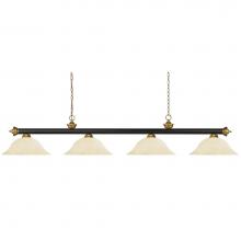 Z-Lite 200-4BRZ+SG-GM16 - 4 Light Billiard