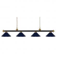 Z-Lite 200-4BRZ+SG-MNB - 4 Light Billiard