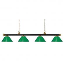 Z-Lite 200-4BRZ+SG-PGR - 4 Light Billiard