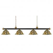 Z-Lite 200-4BRZ+SG-R14A - 4 Light Billiard