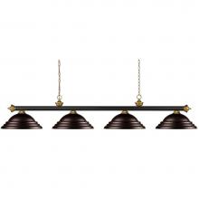 Z-Lite 200-4BRZ+SG-SBRZ - 4 Light Billiard