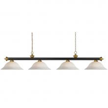 Z-Lite 200-4BRZ+SG-WM16 - 4 Light Billiard