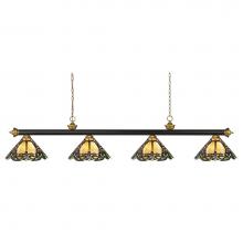 Z-Lite 200-4BRZ+SG-Z14-37 - 4 Light Billiard