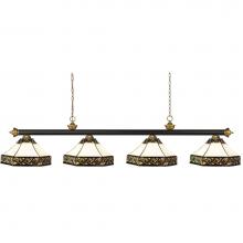 Z-Lite 200-4BRZ+SG-Z16-30 - 4 Light Billiard