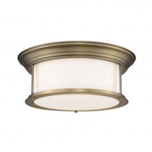Z-Lite 2011F16-HBR - 3 Light Flush