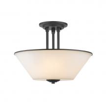 Z-Lite 432SF-BRZ - 3 Light Semi Flush