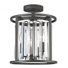 Z-Lite 439SF12-BRZ - 3 Light Semi Flush