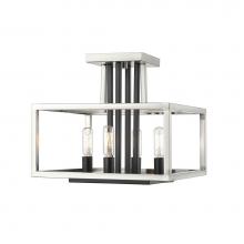 Z-Lite 456SF-BN-BK - 4 Light Semi Flush