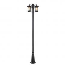 Z-Lite 527MP3-519P-BK - 3 Light Outdoor Post