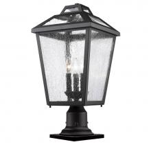 Z-Lite 539PHBR-533PM-BK - 3 Light Outdoor Pier Mount