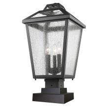 Z-Lite 539PHBS-SQPM-BK - 3 Light Outdoor Pier Mount