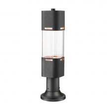 Z-Lite 562PHBR-553PM-BK-LED - 1 Light Outdoor LED Post Head with Pier