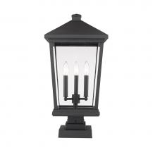 Z-Lite 568PHXLS-SQPM-BK - 3 Light Outdoor Pier Mounted