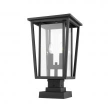 Z-Lite 571PHBS-SQPM-BK - 2 Light Outdoor Pier Mounted