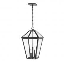 Z-Lite 579CHXL-BK - 3 Light Outdoor Chain Mount Ceiling