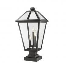 Z-Lite 579PHXLS-SQPM-BK - 3 Light Outdoor Pier Mounted