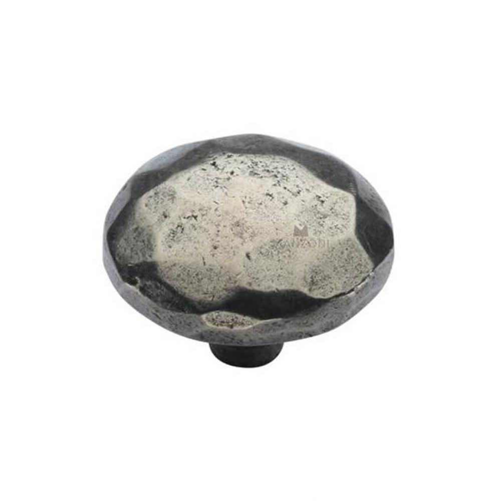 Hammered round knob 1 1/2'' dia