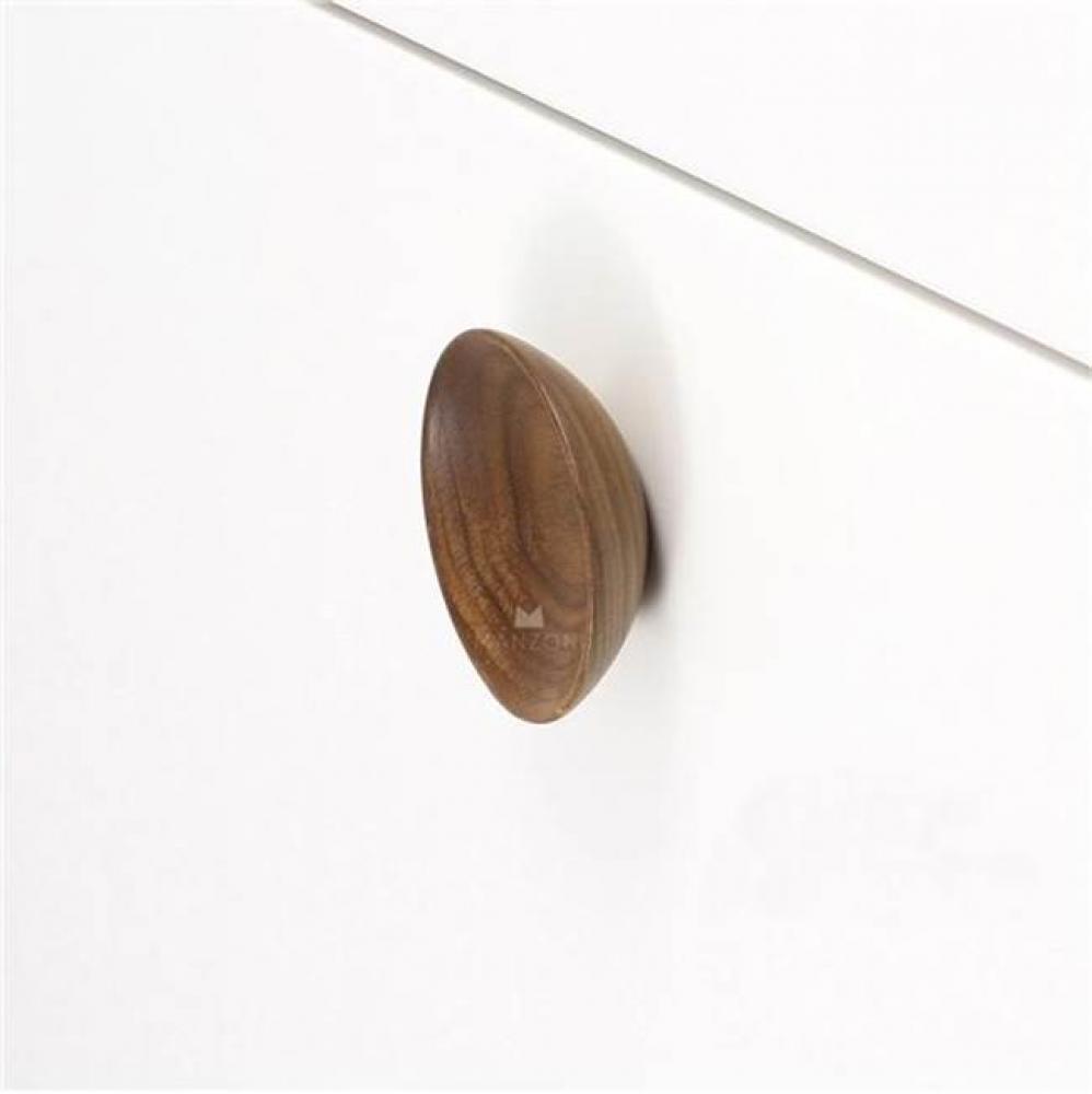 Concave Knob, 2 1/2''dia,Walnut