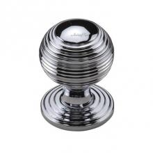 Manzoni MT0973-032-PCH - Reeded Knob on Rose 1 1/4''