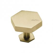 Manzoni MT4335-043-MSB - Hex Cabinet Knob on Rose