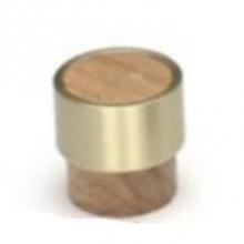 Manzoni MN4370-026-OKL - Round Knob with Satin Brass