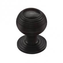 Manzoni MT0973-032-BLK - Reeded Knob on Rose 1 1/4''