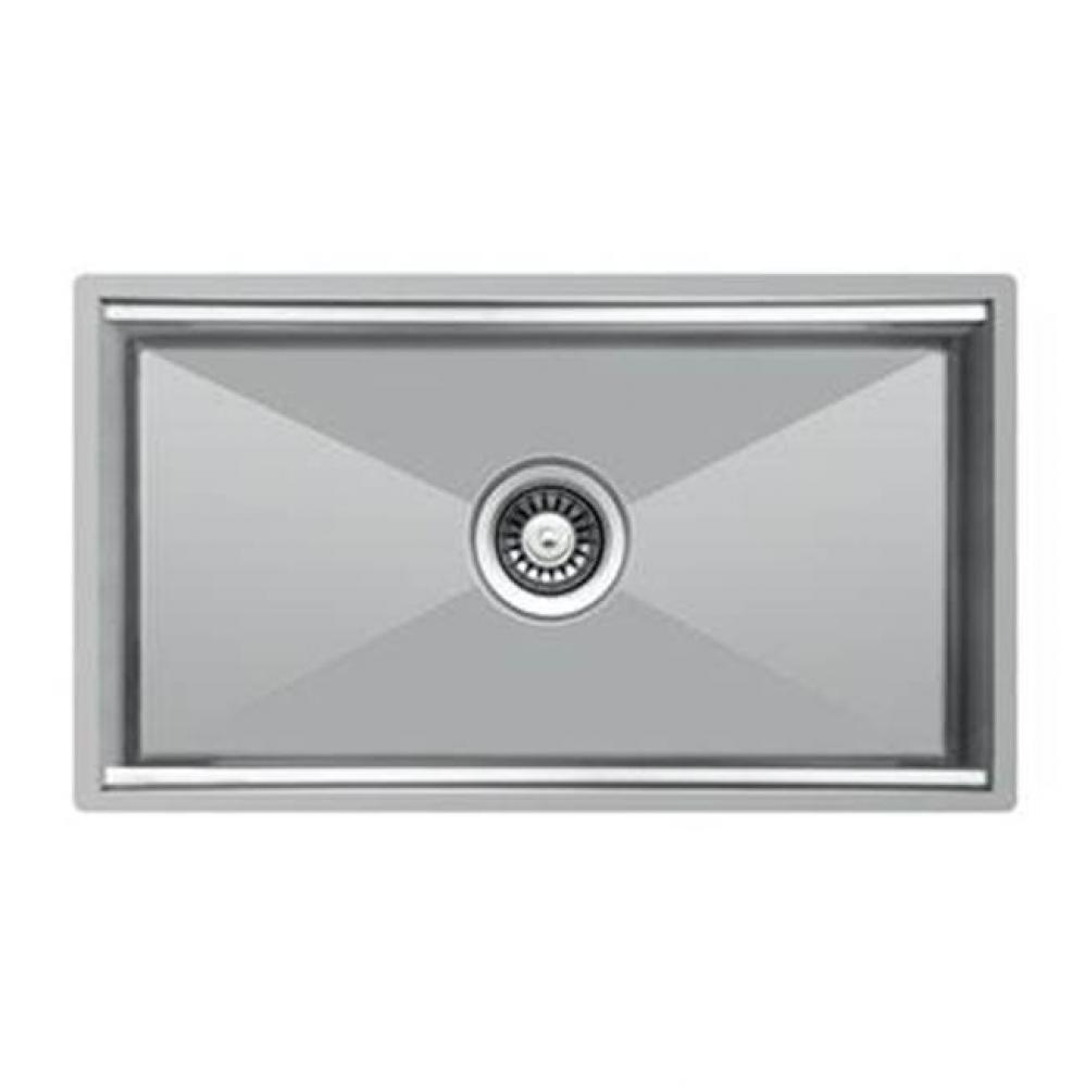 32-1/2'' X 19'' X 10'' Deep Single Bowl Workstation 16Ga