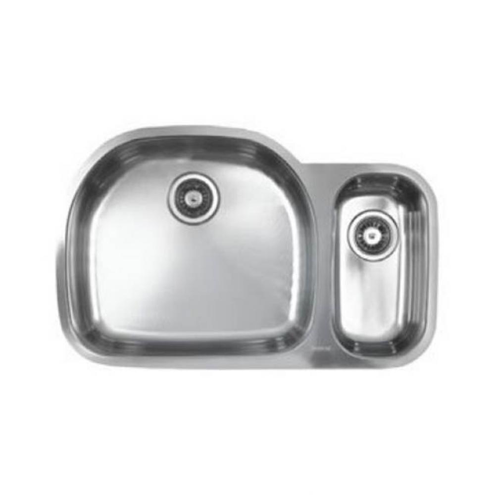 32-1/2'' X 20-3/4'' X 10''/7'' Deep 1-1/2 Bowl 18Ga