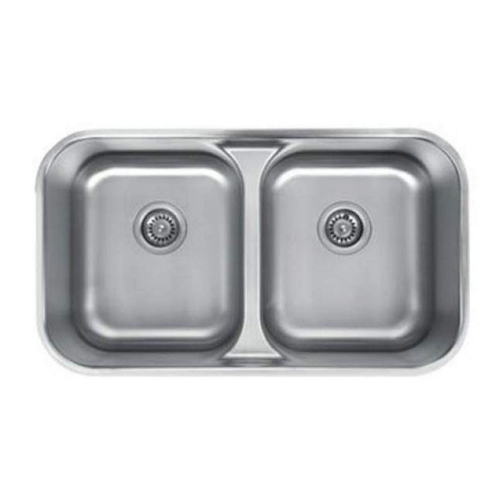 32-1/4'' X 18-7/8'' X 9'' Deep Medium Equal Bowl W/Low Divider 18Ga