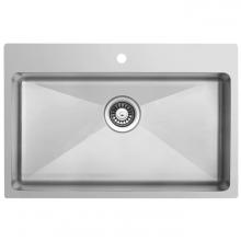 Ukinox UK RFU837 - 33'' X 22'' X 9''Deep Top-Mount Large Single Bowl 18Ga