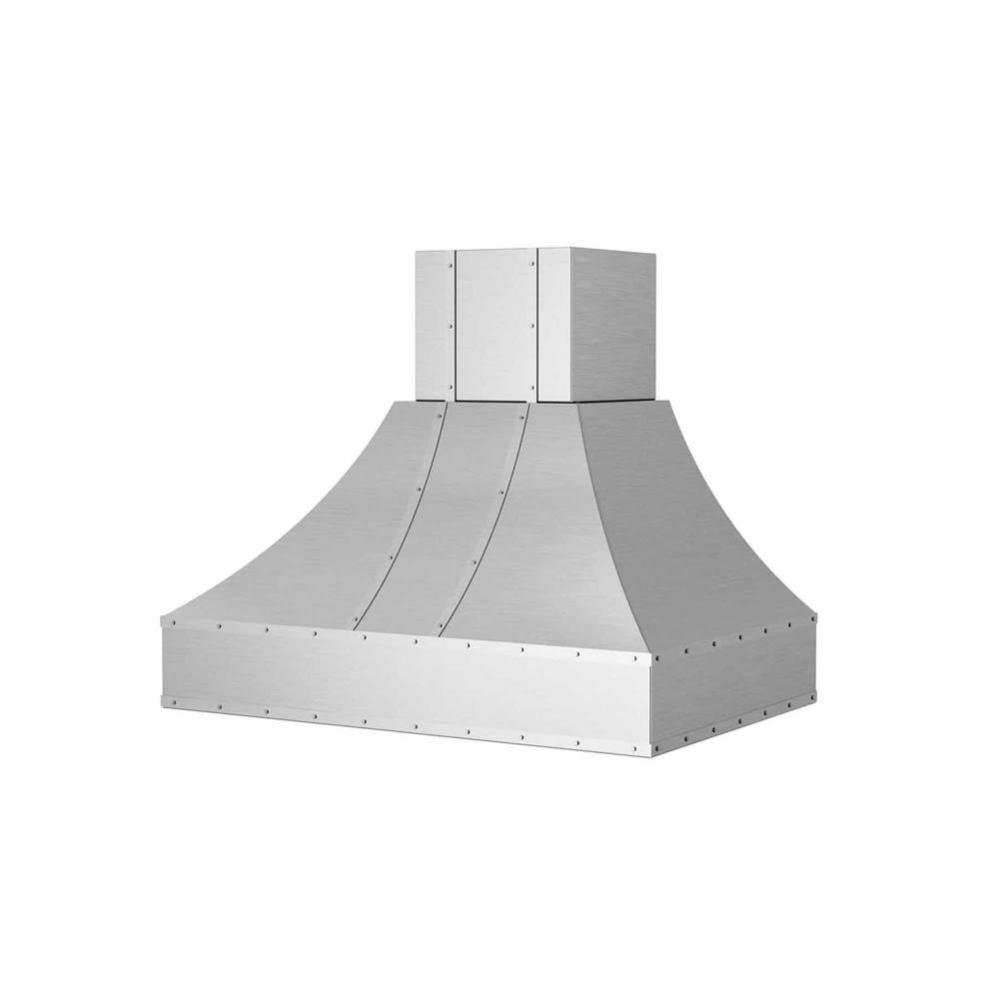 30'' Wrangler Wall Hood With Designer Metal Strapping And Rivets. 600 Cfm Internal Blowe